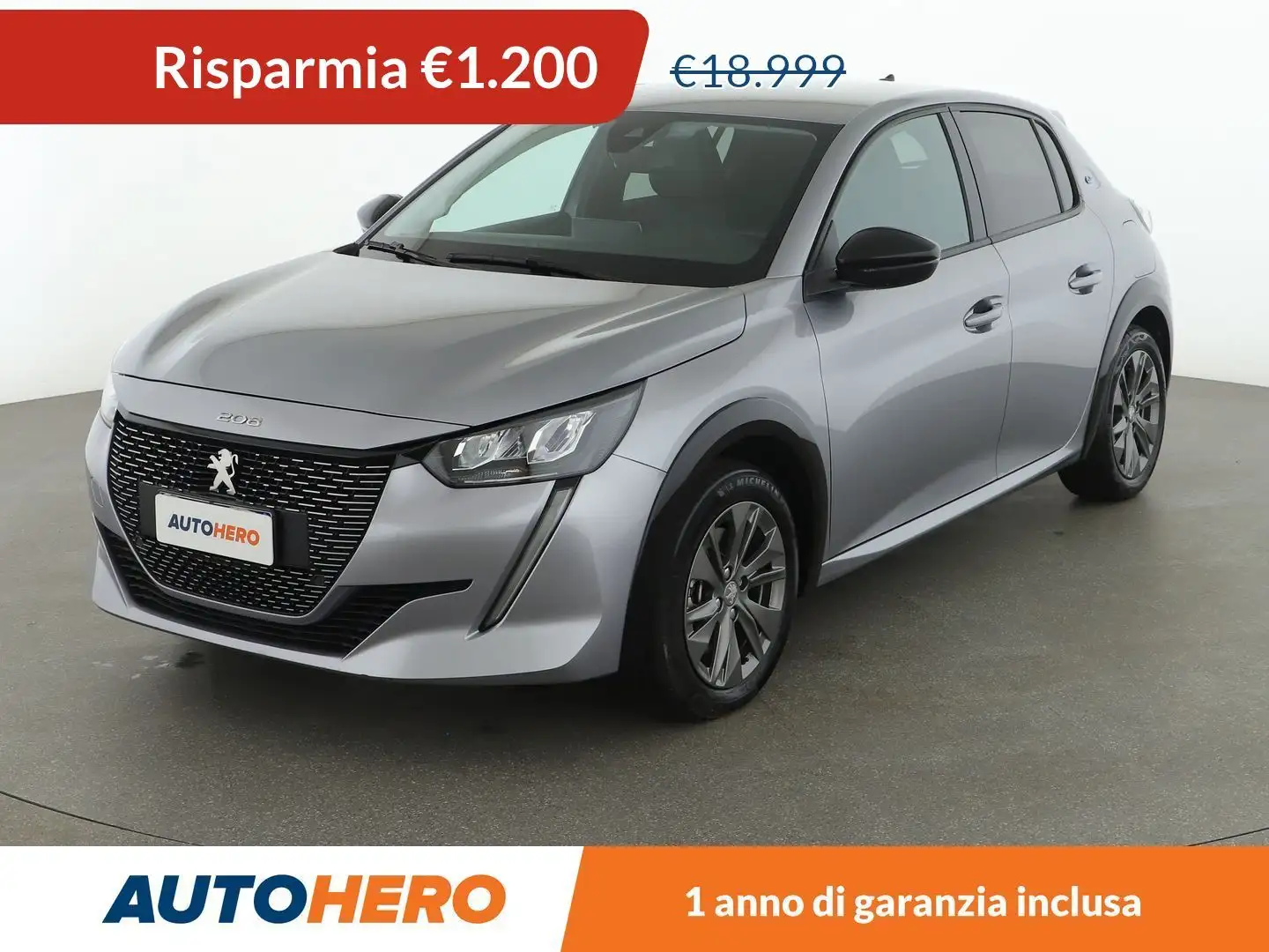 Peugeot e-208 electric drive 57 kW Active 136 CV Grigio - 1