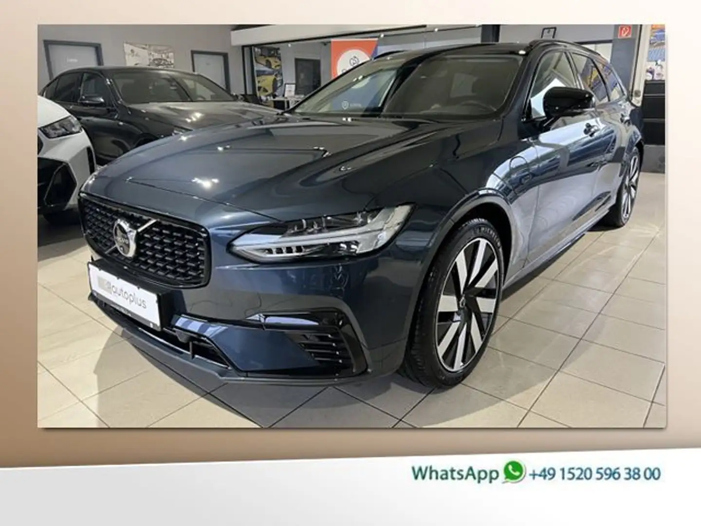 Volvo V90 T8 Ultra Dark Recharge AWD ACC BLIS AHK 360° Blauw - 1