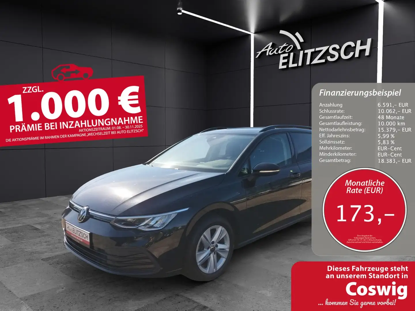 Volkswagen Golf VIII Variant Life TDI DSG LED ACC AHK SHZ PDC N... Schwarz - 1