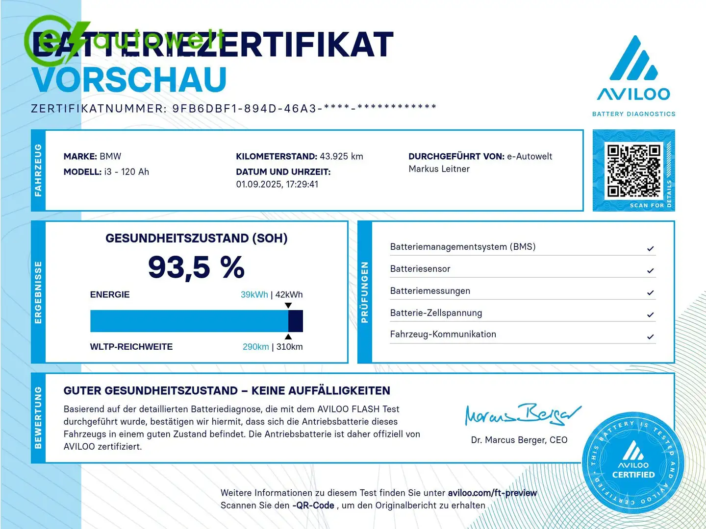 BMW i3 120Ah Wärmepumpe CCS Sitzheizung Parkassistenzp. Argent - 2