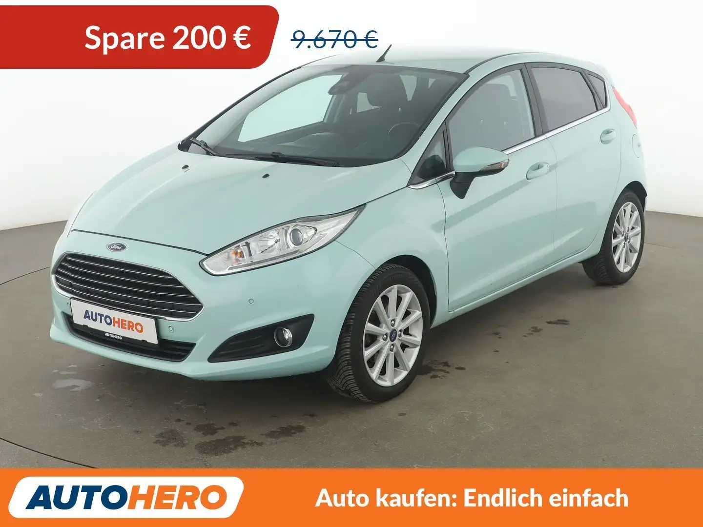 Ford Fiesta 1.0 EcoBoost Titanium *NAVI*PDC*SHZ*ALU*KLIMA* Grün - 1