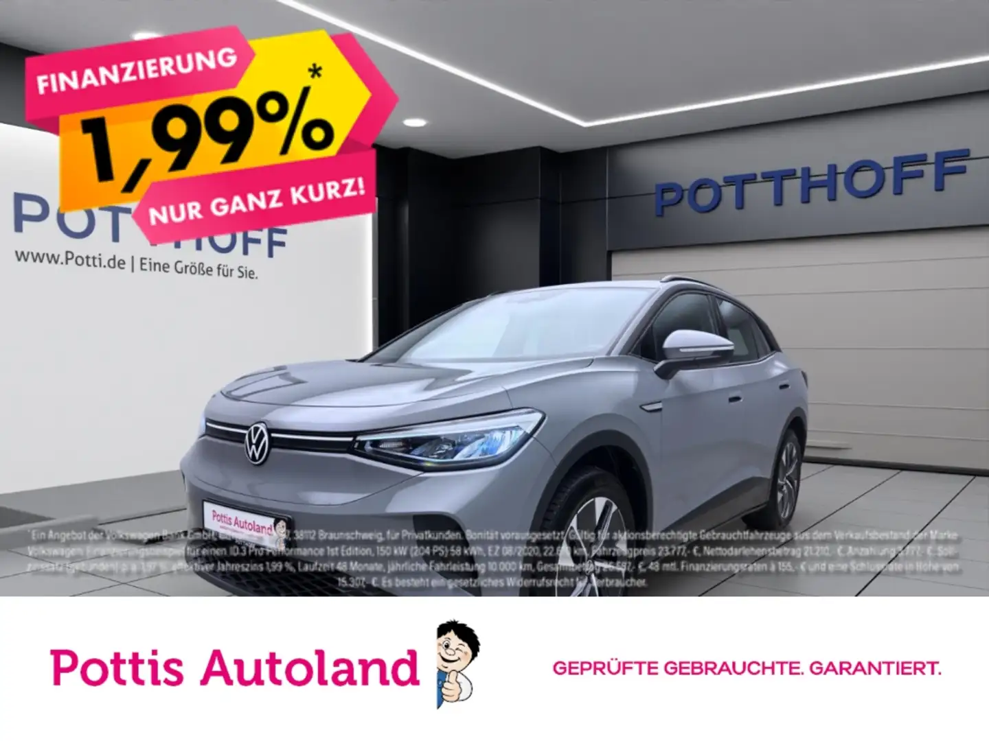 Volkswagen ID.4 PURE NAVI PDC KLIMA LED LM19 Grau - 1