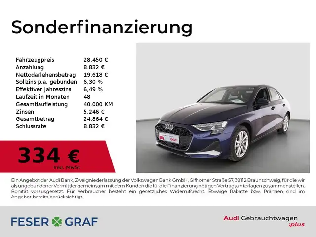 2025 Audi A3 in Blue for sale