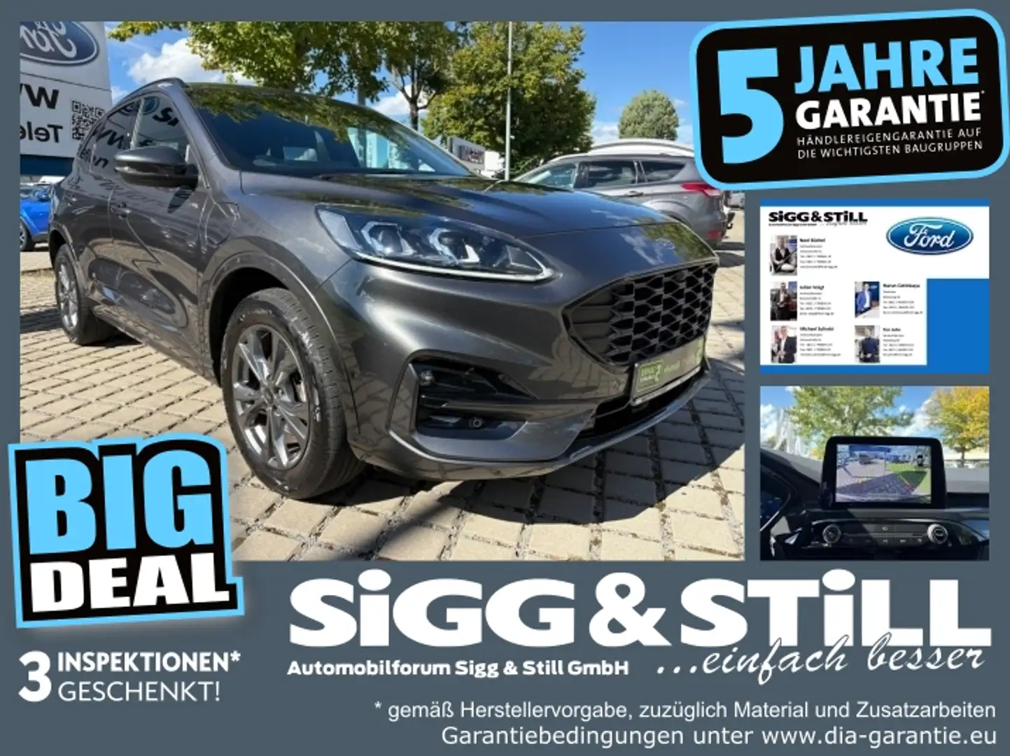 Ford Kuga 2.5 PHEV ST-Line LED*ACC*HUD*NAV*SHZ*2xCAM*PDC Gris - 1