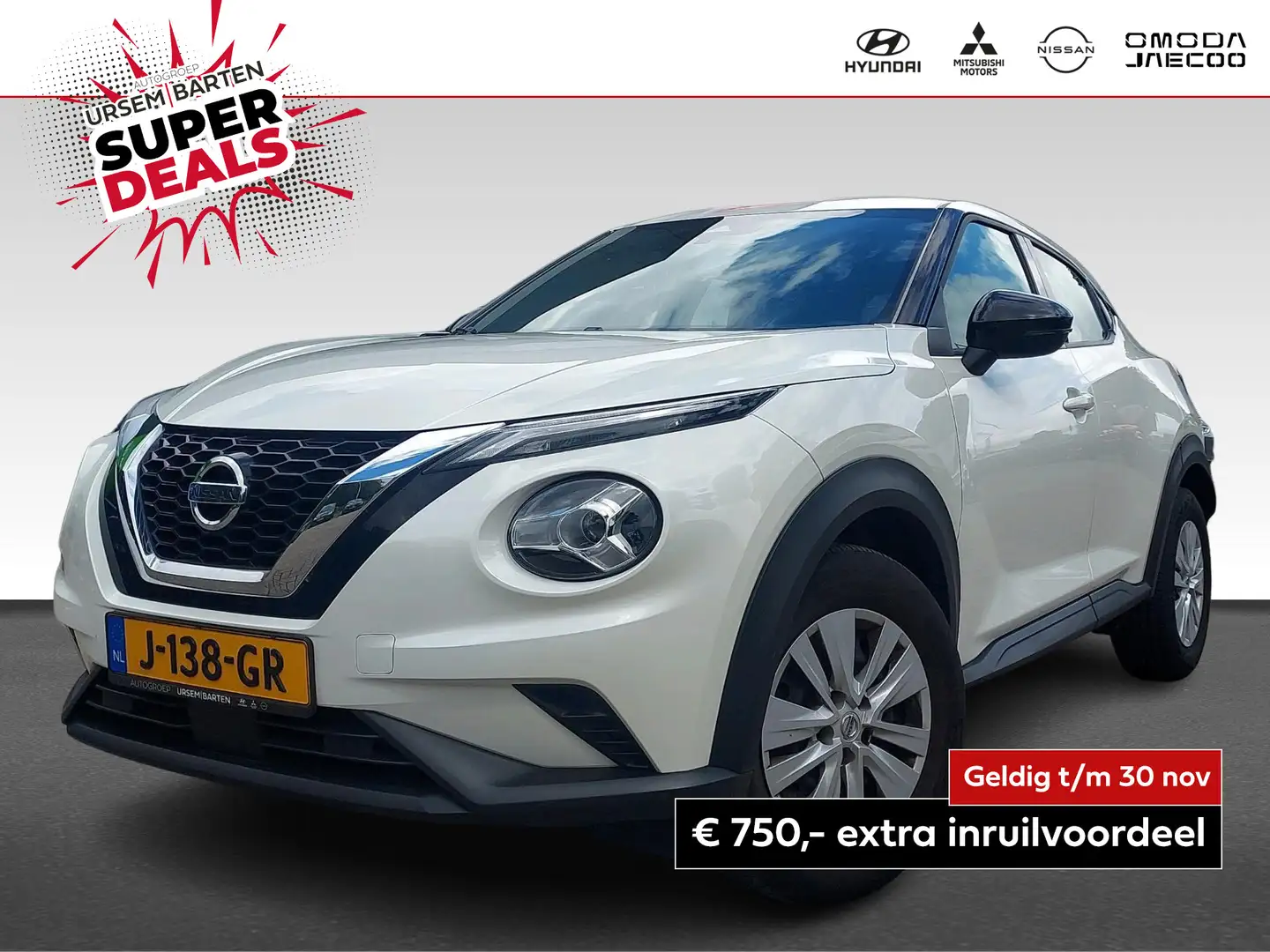 Nissan Juke 1.0 DIG-T Visia Wit - 1
