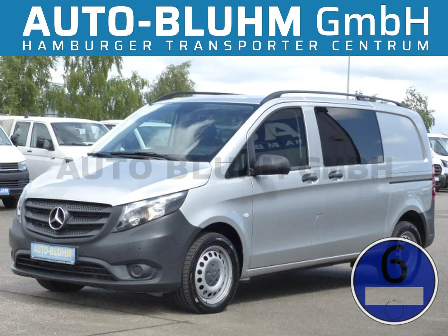 Mercedes-Benz Vito 114 CDI Mixto Compact 4X4 Klima Stdhzg Navi Plateado - 1