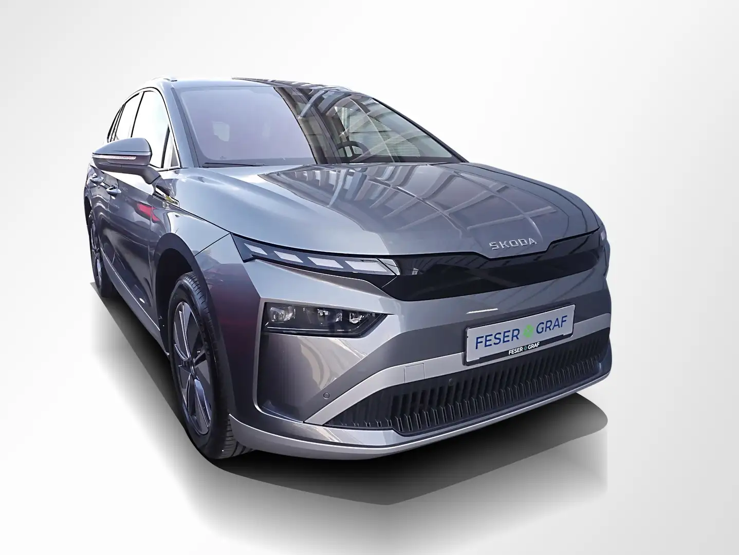 Skoda Enyaq 60 63kWh 150kW ACC Matrix Navi RüKa Sitzh. Gris - 2