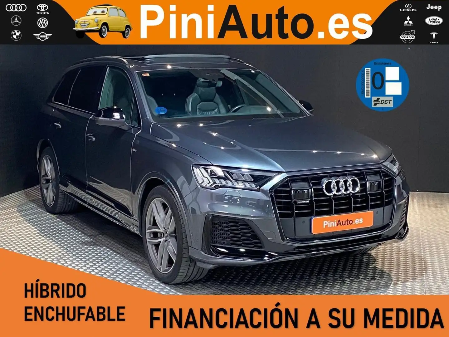 Audi Q7 55 TFSIe Black line plus quattro tiptronic Gris - 1