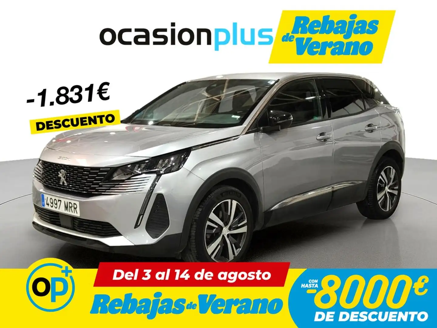 Peugeot 3008 Hybrid 136 Allure Pack eDCS6 Gris - 1