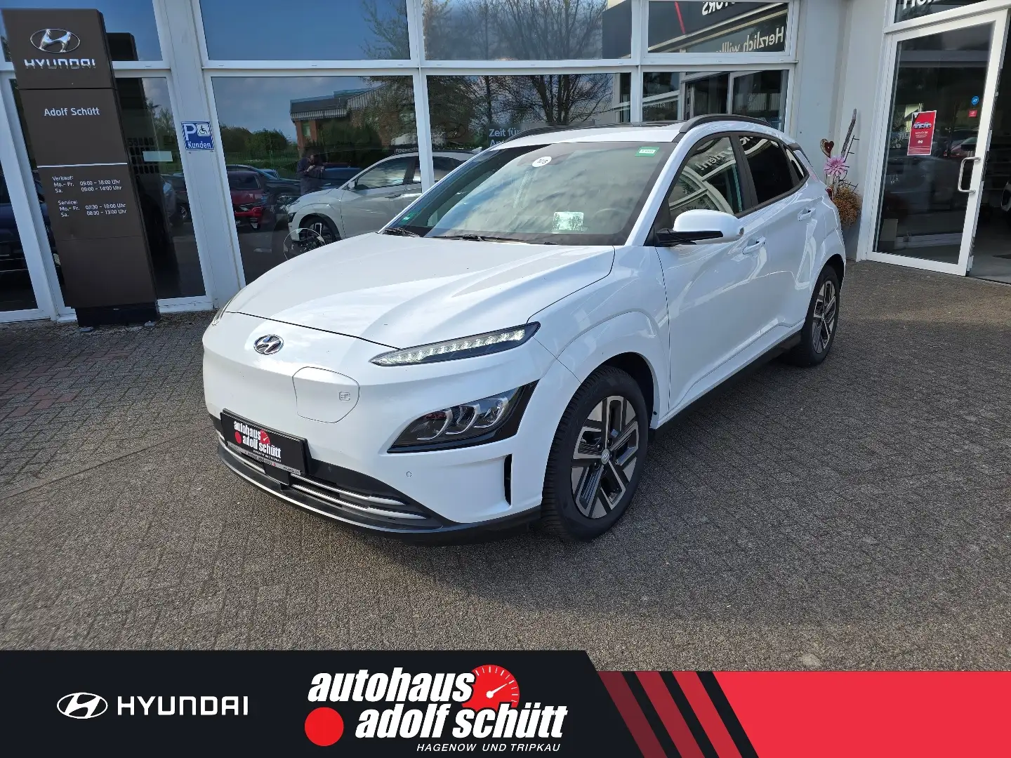 Hyundai KONA Elektro TREND-Paket, Navigations-Paket, AP Blanc - 1