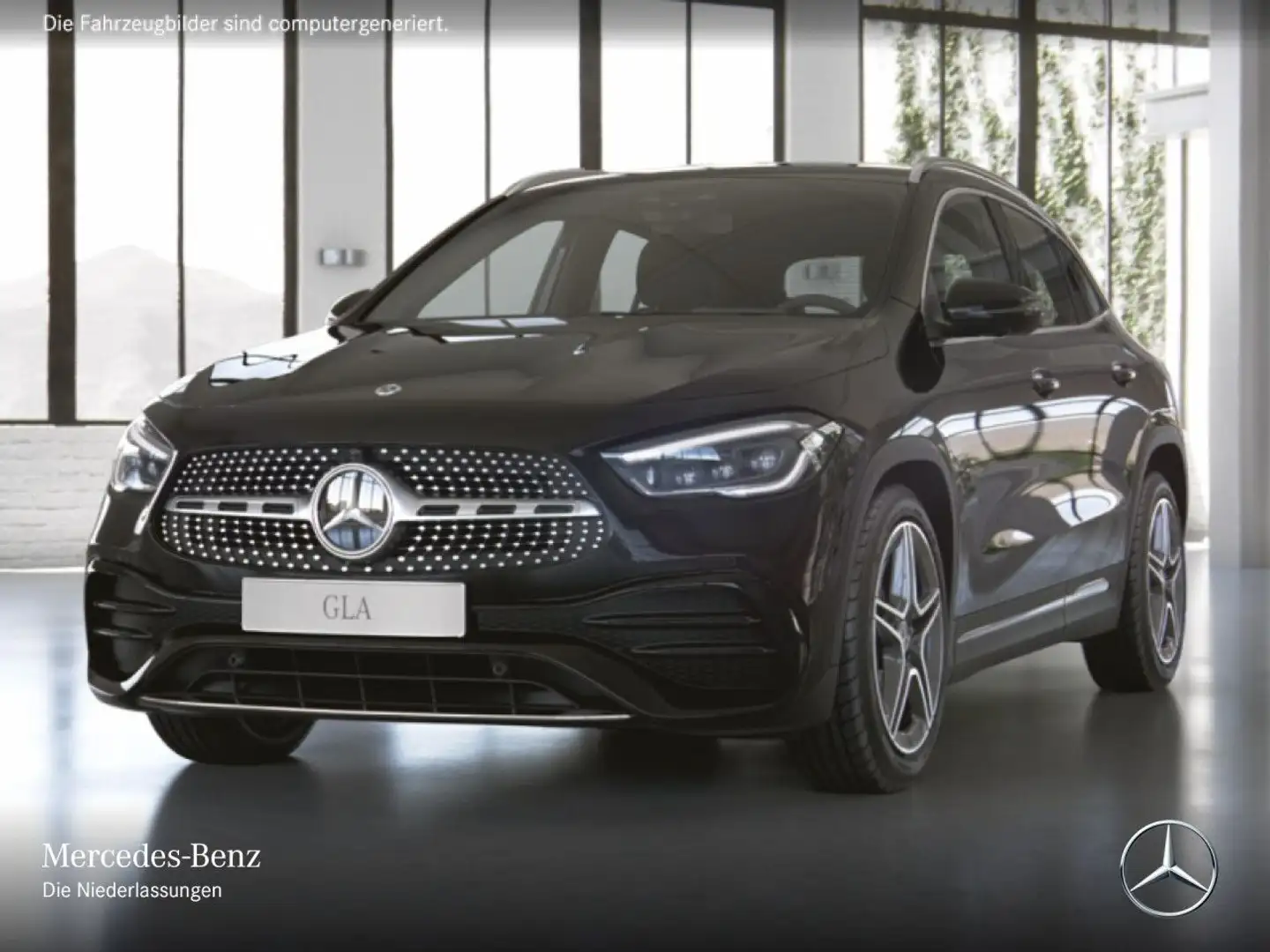Mercedes-Benz GLA 180 AMG+360°+MULTIBEAM+STHZG+7G Zwart - 2