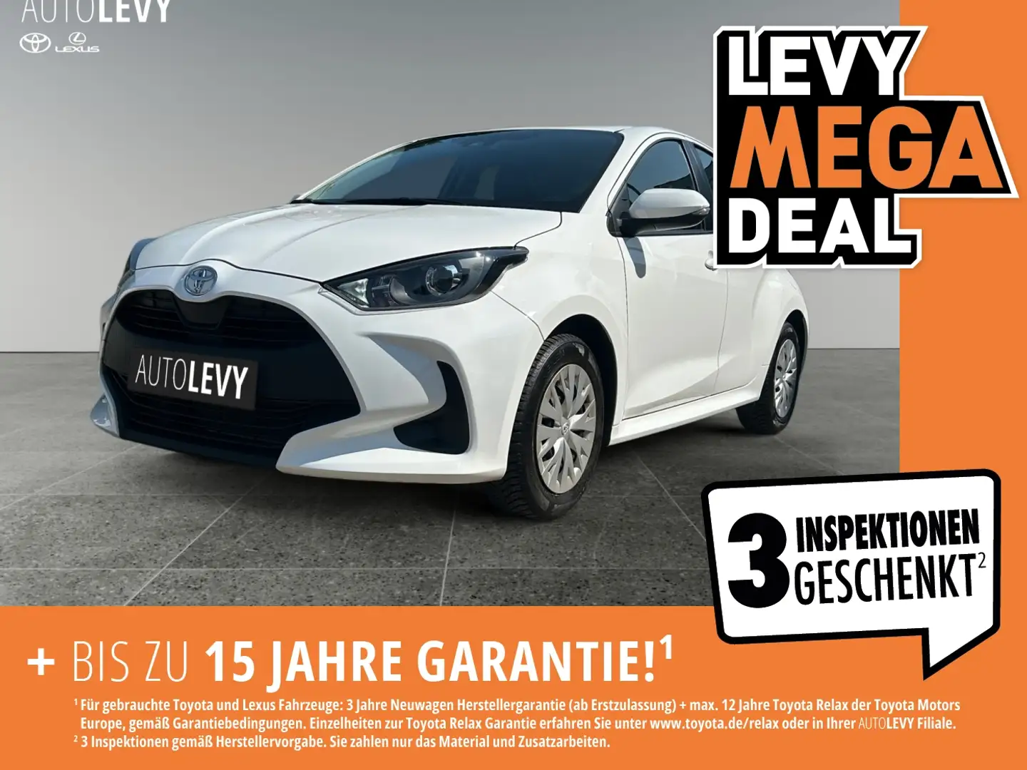 Toyota Yaris 1.0 Comfort +Allwetter+Klima+Kamera+ Wit - 1