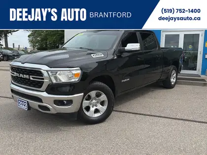 Black 2022 RAM 1500 Pickup Truck Four-Wheel Drive 8-Speed Automatic