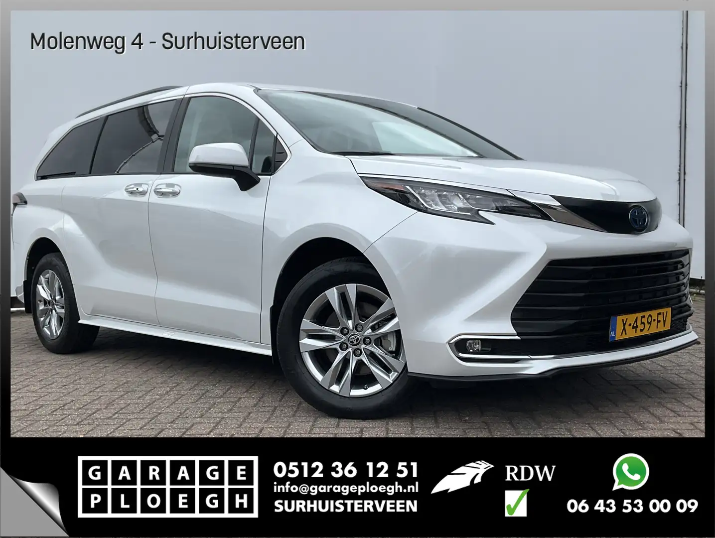 Toyota Sienna 7-Pers 2.5 HEV 266pk XLE Full Option Open sky Leer Білий - 1