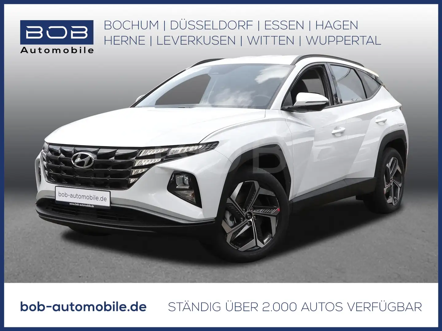 Hyundai TUCSON Plug-In 4WD 8-fach bereift AHK NAVI SHZ Blanc - 1