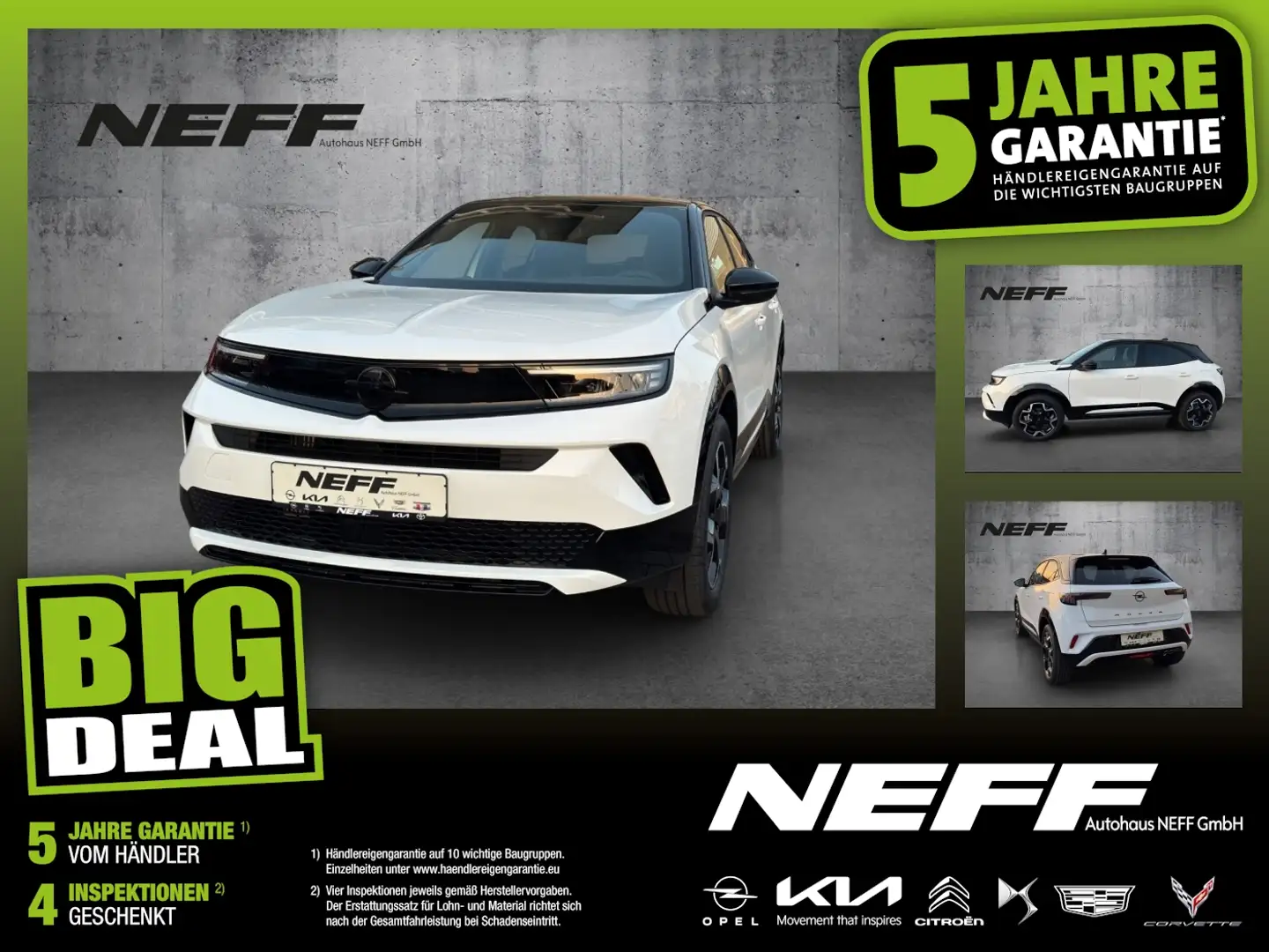 Opel Mokka 1.2 Turbo GS FLA LM KAM LED KlimaA PDC Weiß - 1