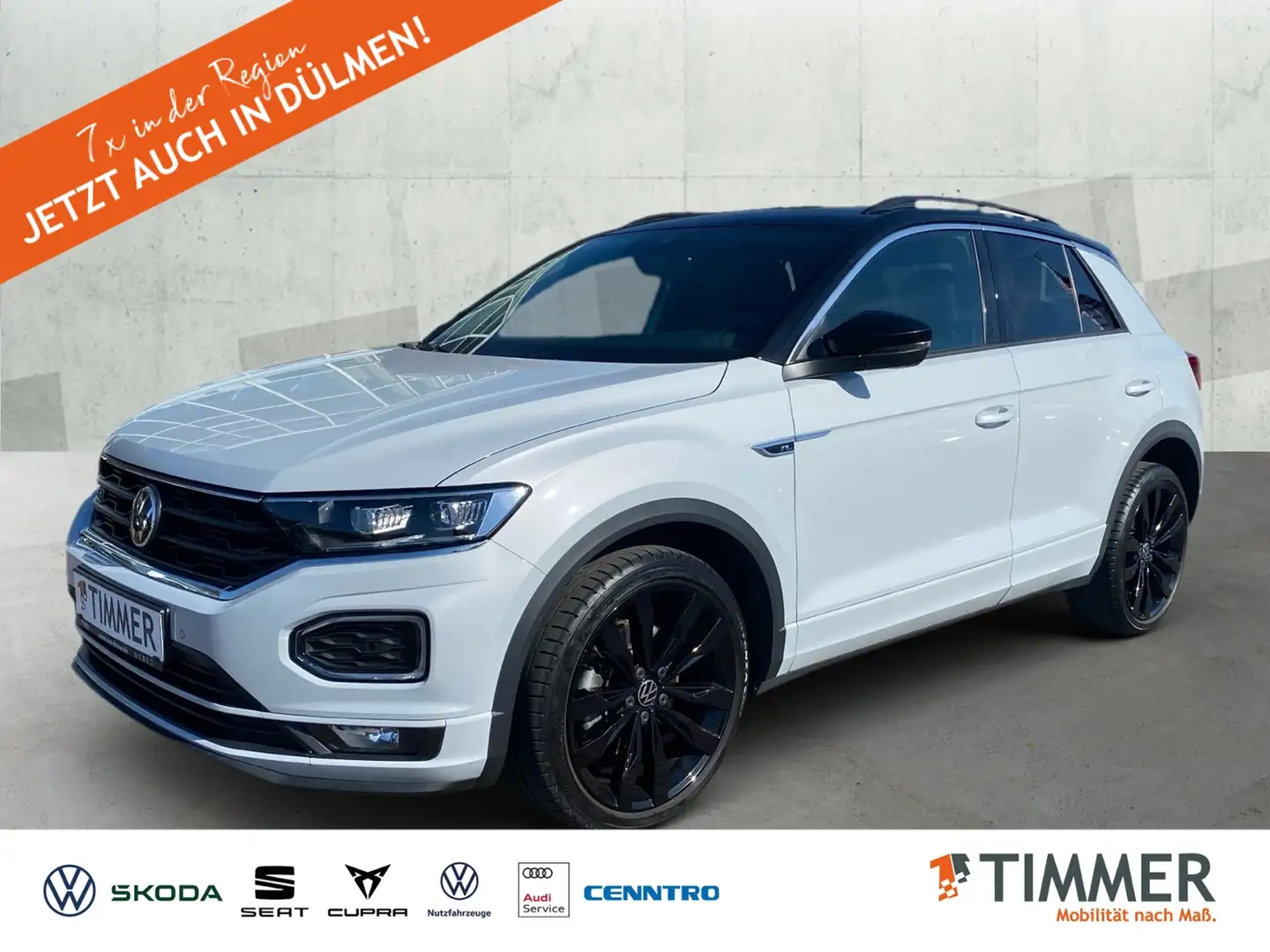 Volkswagen T-Roc 1.5 TSI DSG R-LINE *LED *PANO *19" *RKAM *ACC *AL Blanc - 1