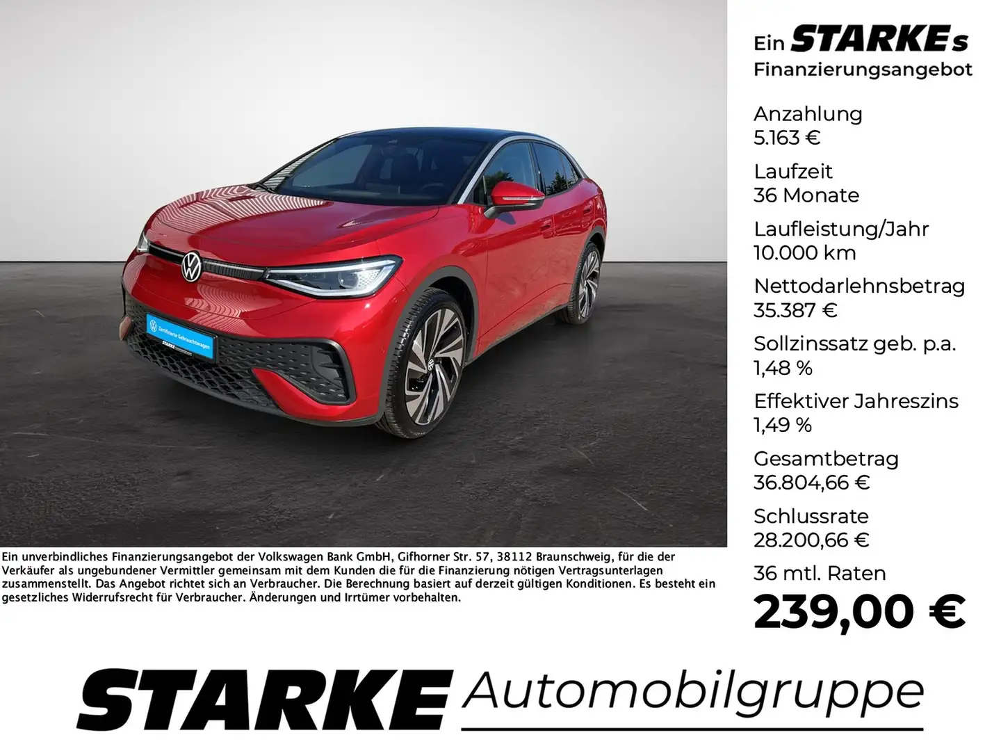 Volkswagen ID.5 Pro Rot - 1