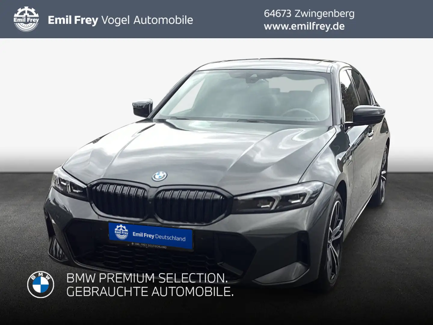 BMW 330 e xDrive Aut. SHZ* LD* Glasdach elekr.* Grau - 1