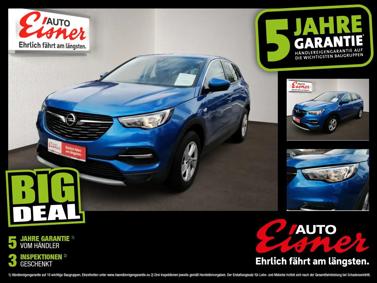 Opel Grandland X INNOVATION 1.2 2xKlima ACC AUT Navi Blau - 1