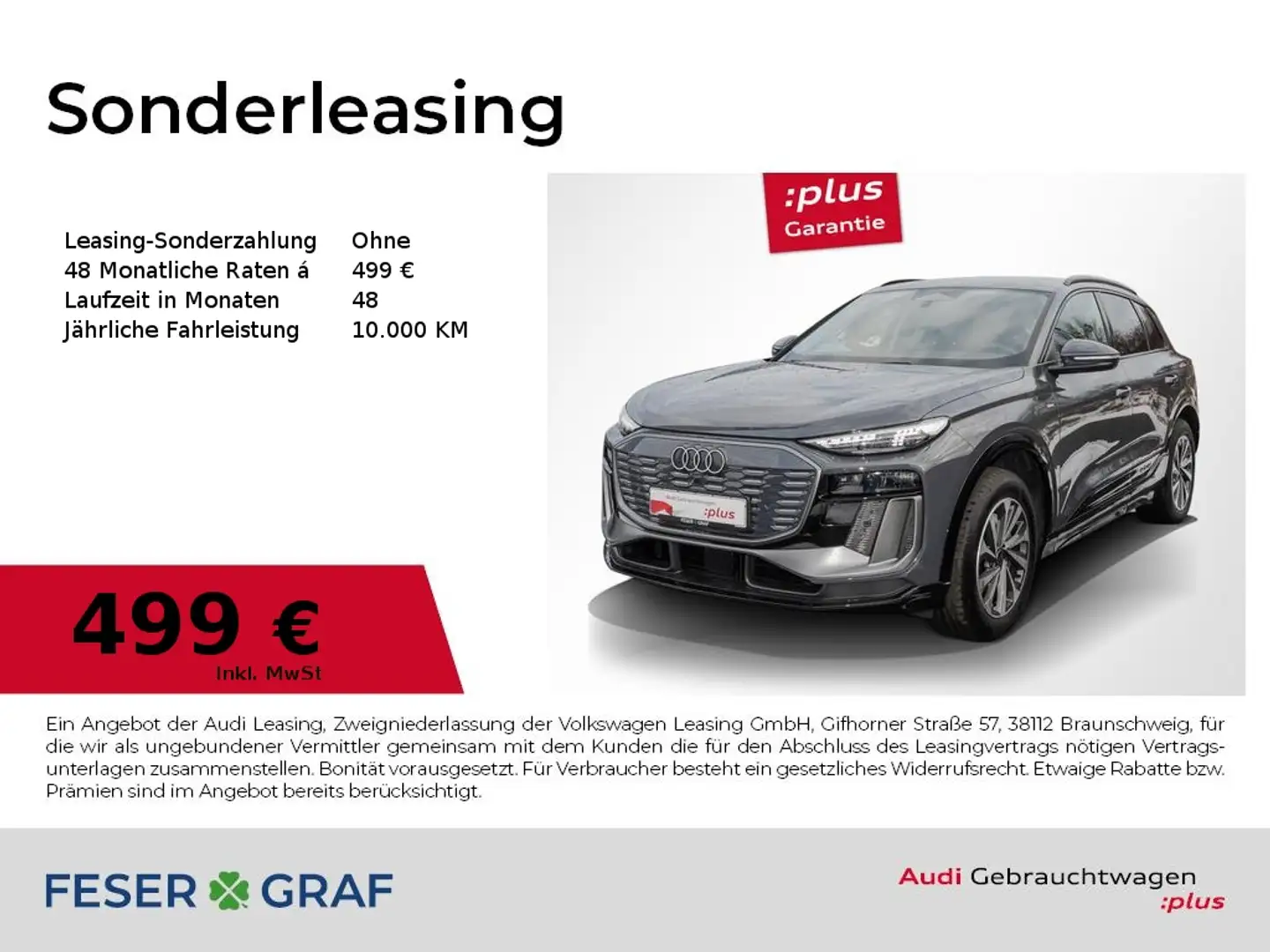 Audi Q6 e-tron S line /LED/ACC/Kamera/0,25% Versteuerung Grau - 1