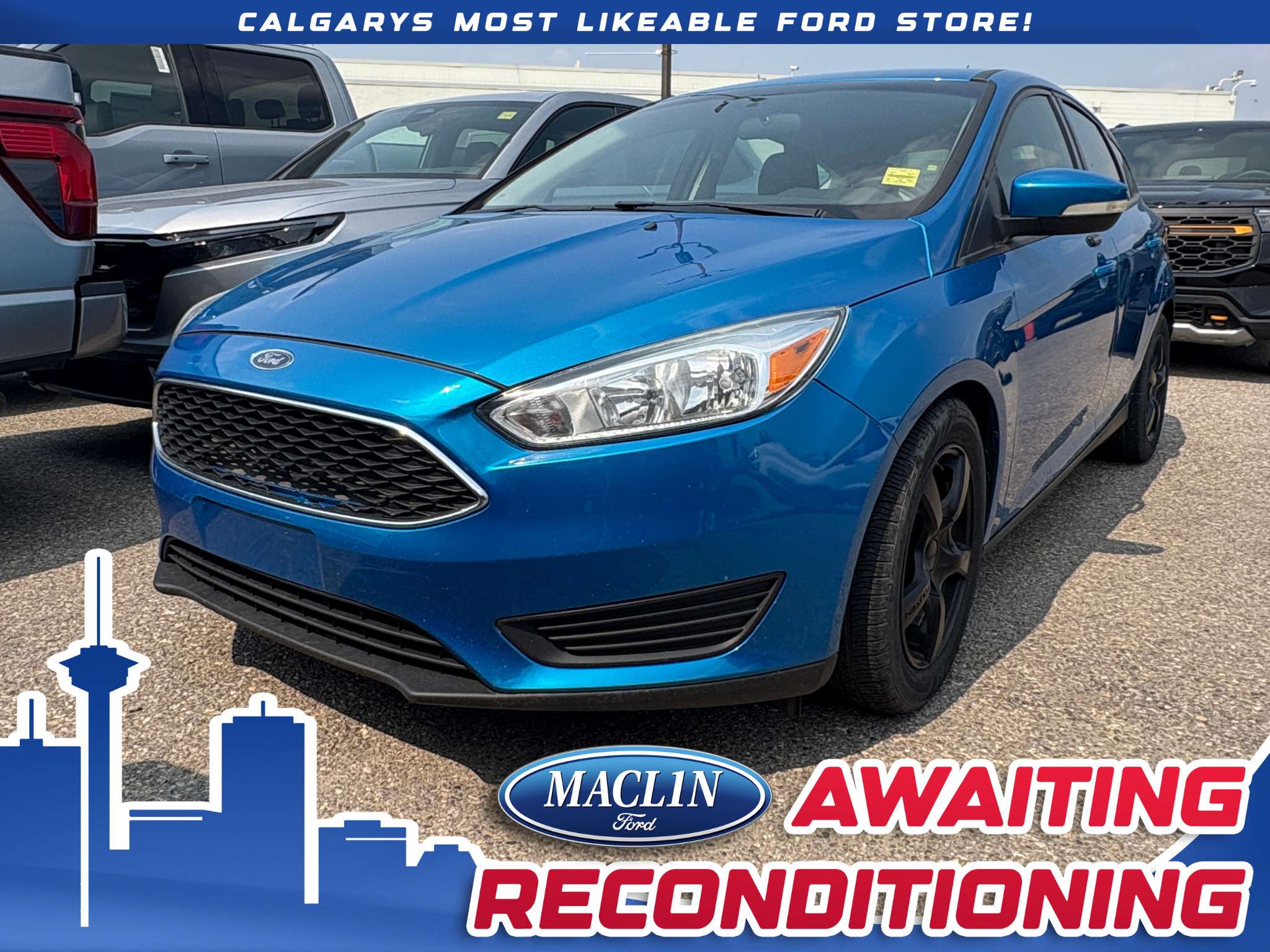 Blue 2016 Ford Focus Hatchback Front-Wheel Drive