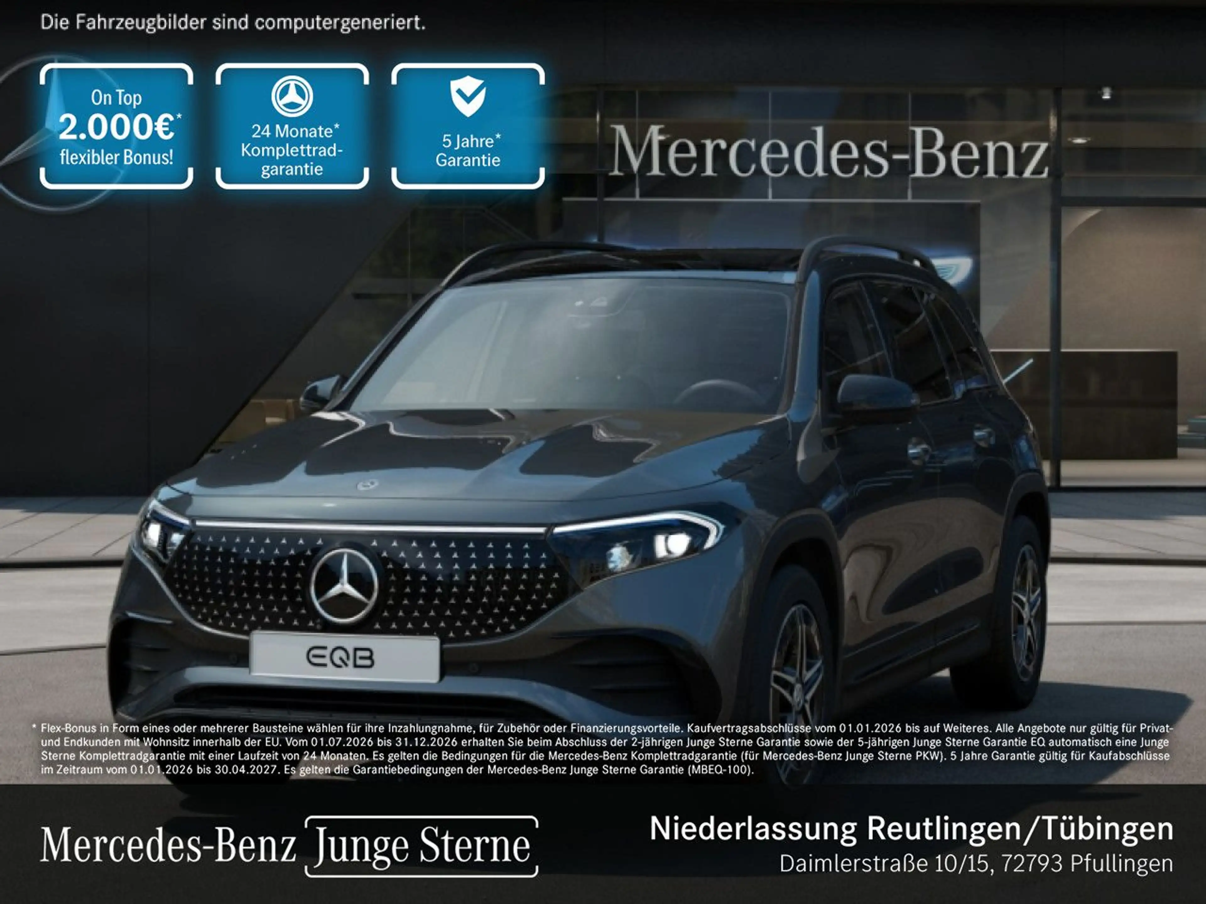 Mercedes-Benz EQB 300 4M AMG+NIGHT+PLUS-PAKET+AHK+PANO+360+SPUR