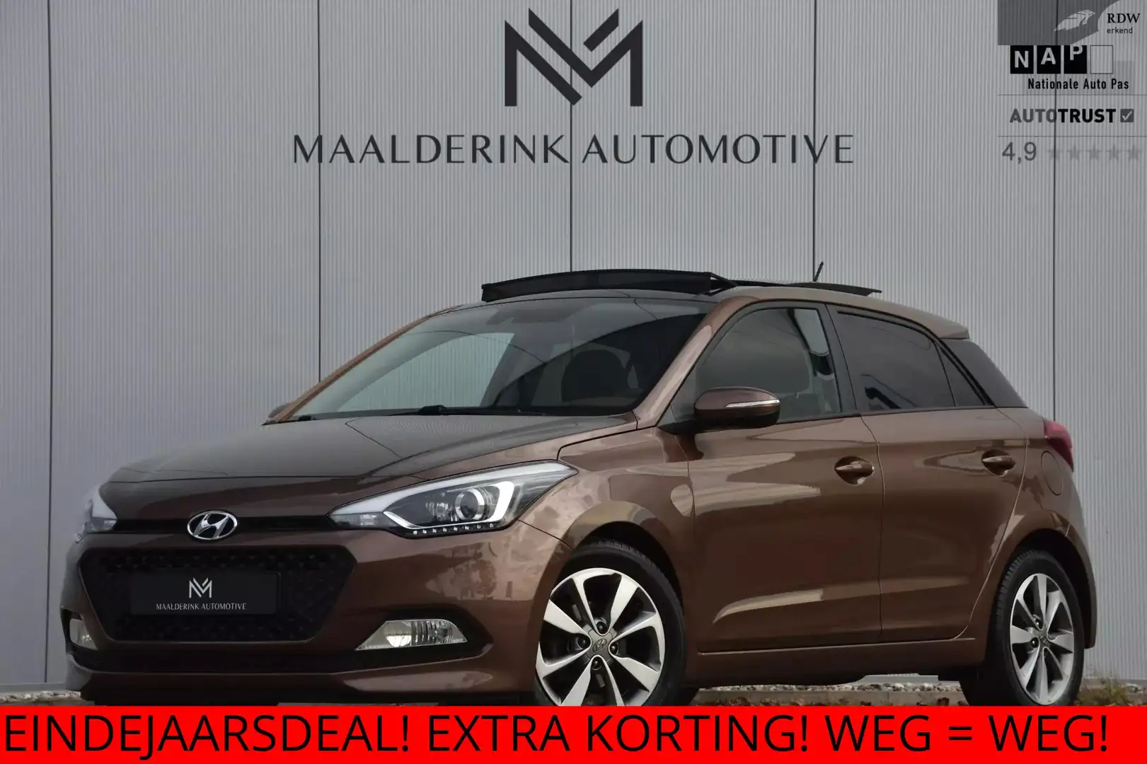 Hyundai i20 1.4 Automaat Premium Panodak, Parkeersensoren, Sto Bruin - 1