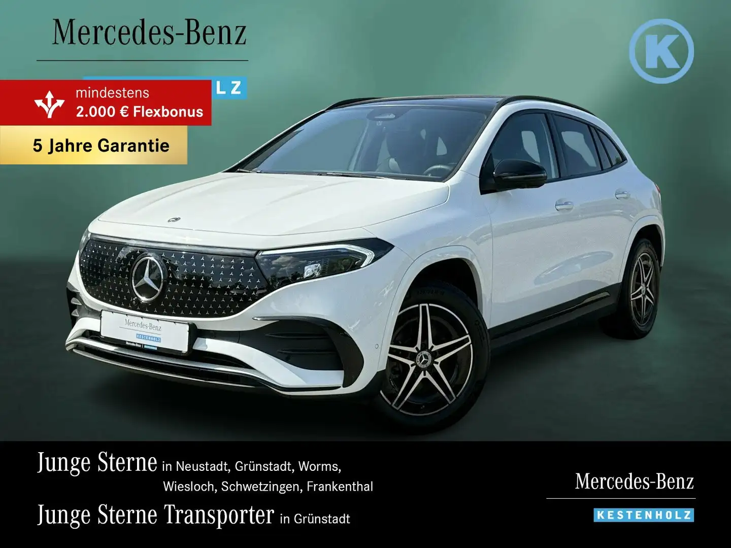 Mercedes-Benz EQA 350 EQA 350 4M AMG+NIGHT+VOR.-DISTRO+PANO+360°+EASYP Weiß - 1