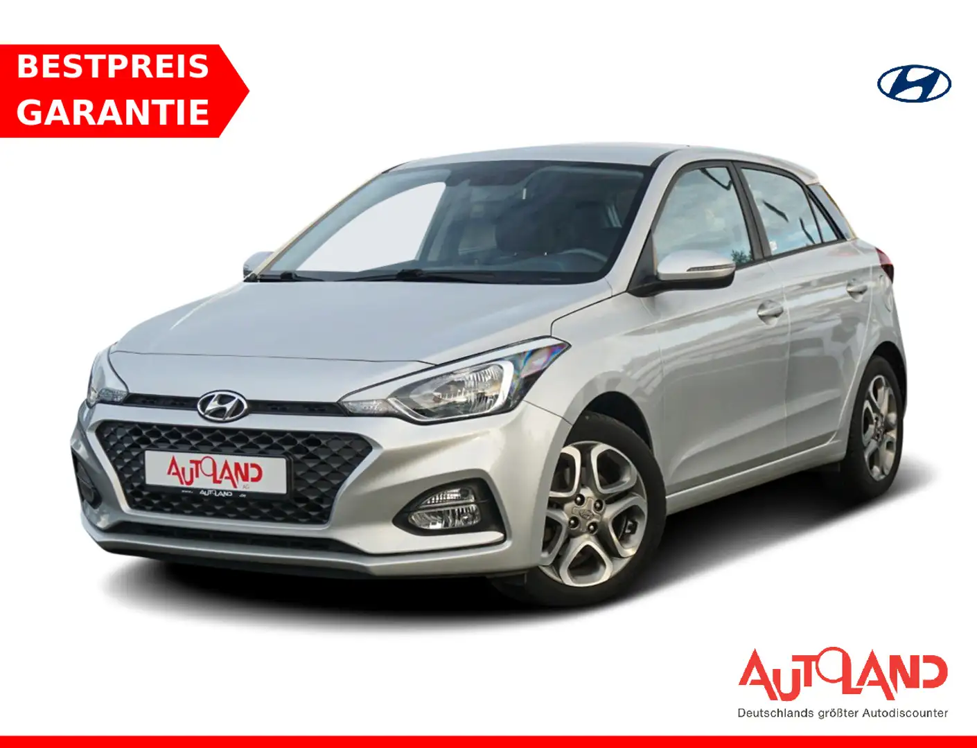 Hyundai i20 1.0 T-GDI Style Tempomat Sitzheizung PDC USB Silber - 1