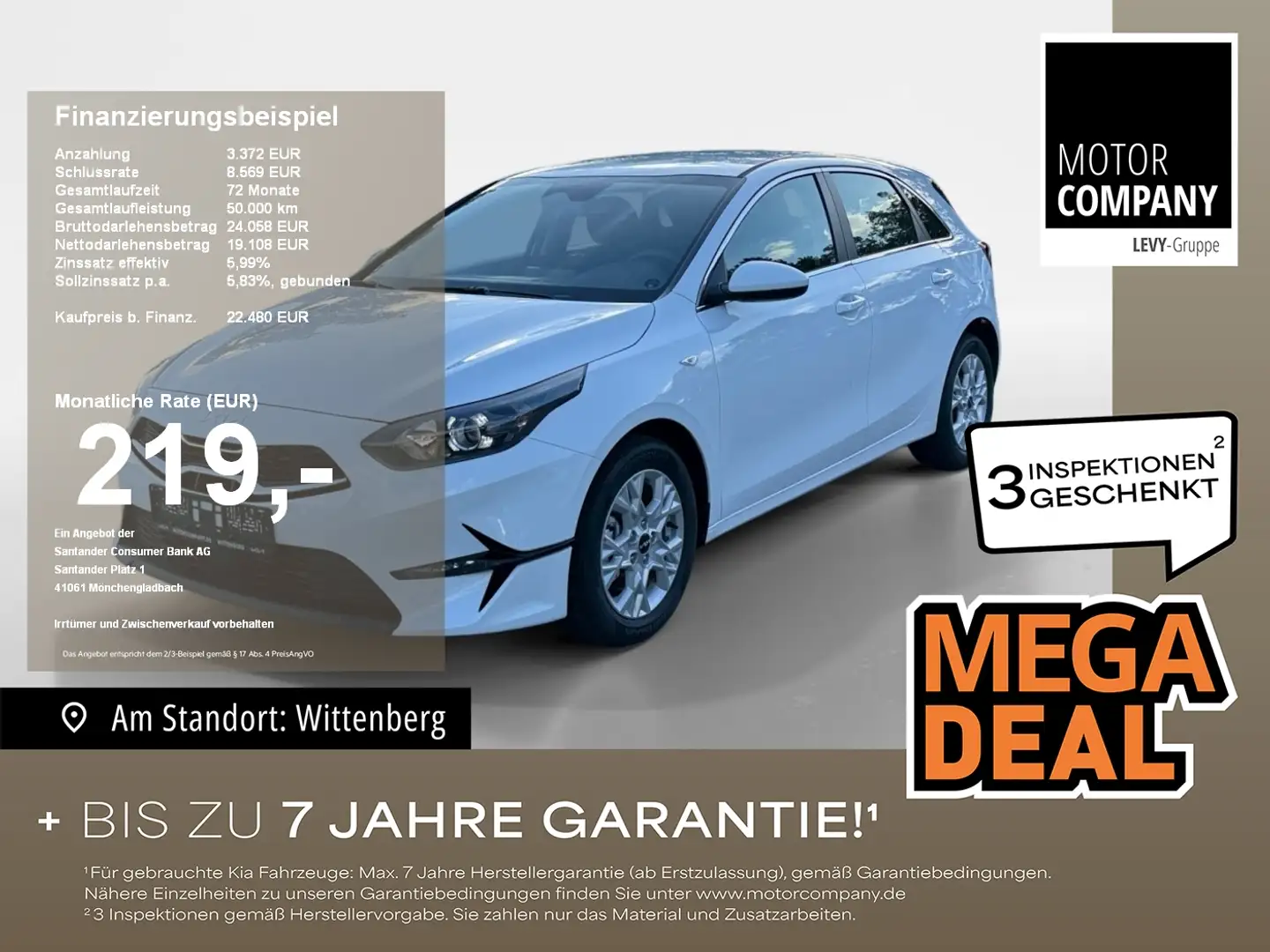 Kia Ceed / cee'd Ceed 1.5 T-GDI Vision MY25+DCT+Navi+R.Kam+Komfort Weiß - 1