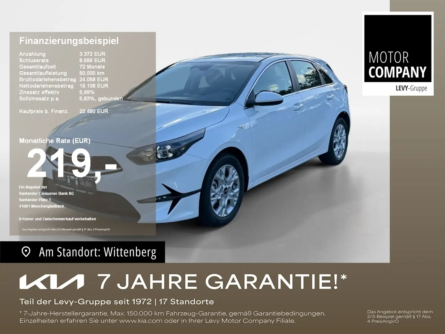 Kia Ceed / cee'd Ceed 1.5 T-GDI Vision MY25+DCT+Navi+R.Kam+Komfort Weiß - 1