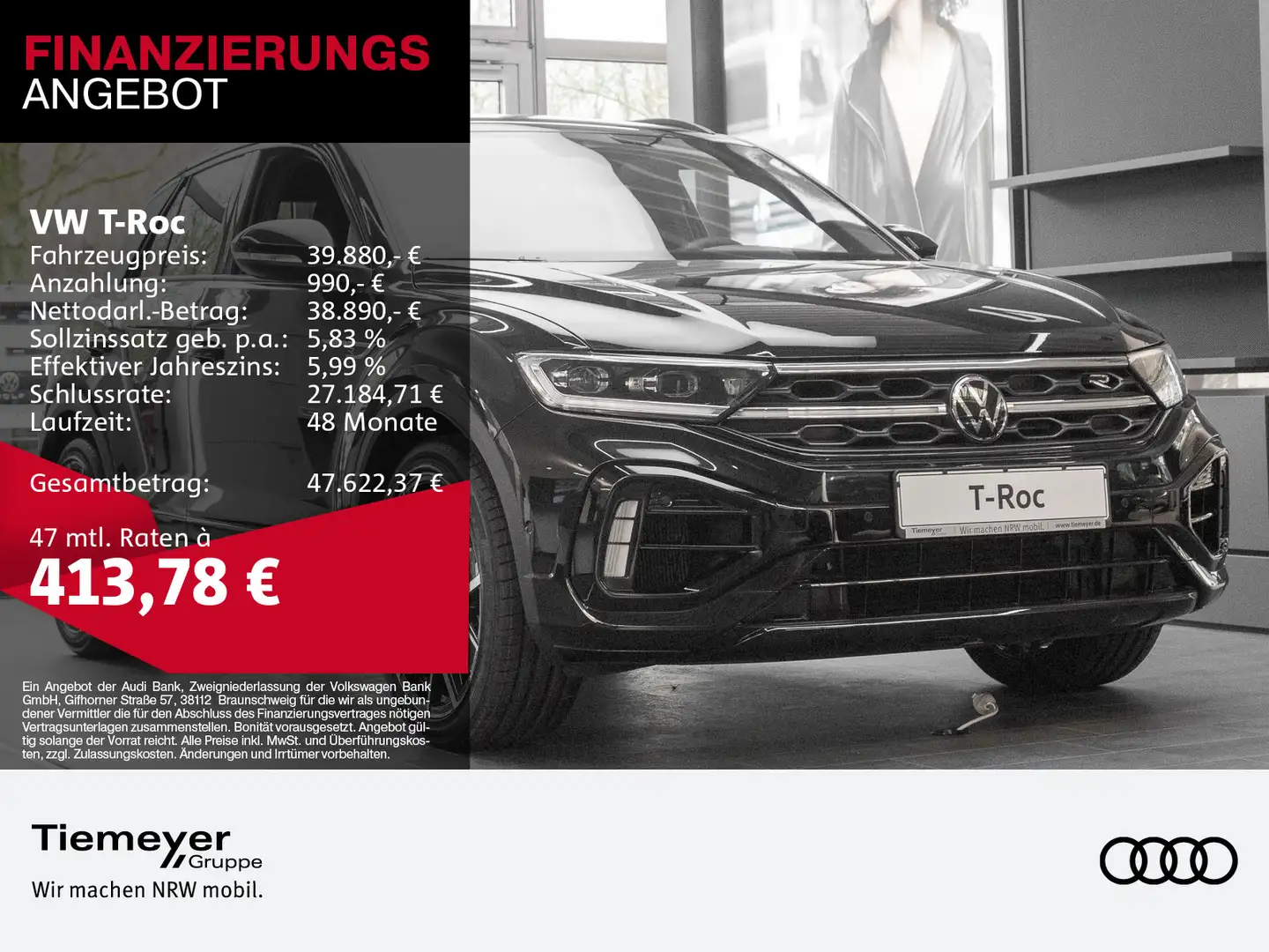 Volkswagen T-Roc R AKRAPOVIC IQ.LIGHT NAVI PRO BEATS Schwarz - 1