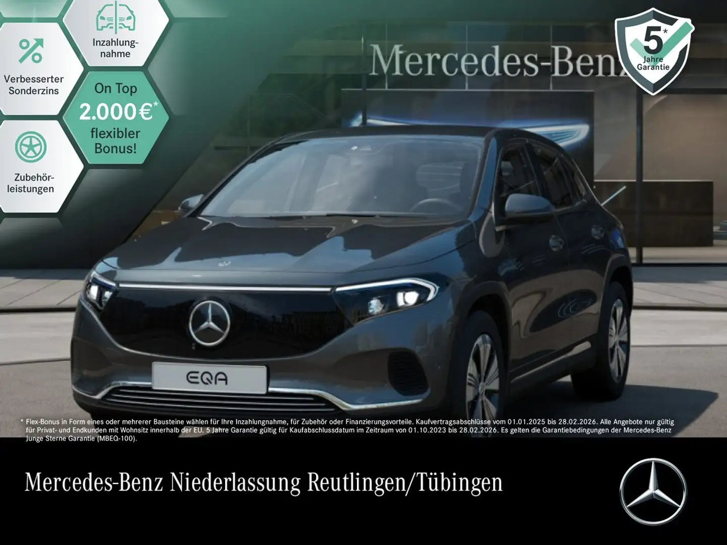 Mercedes-Benz EQA 300 4M PROG+ADVANCED+360+SPUR Szary - 1