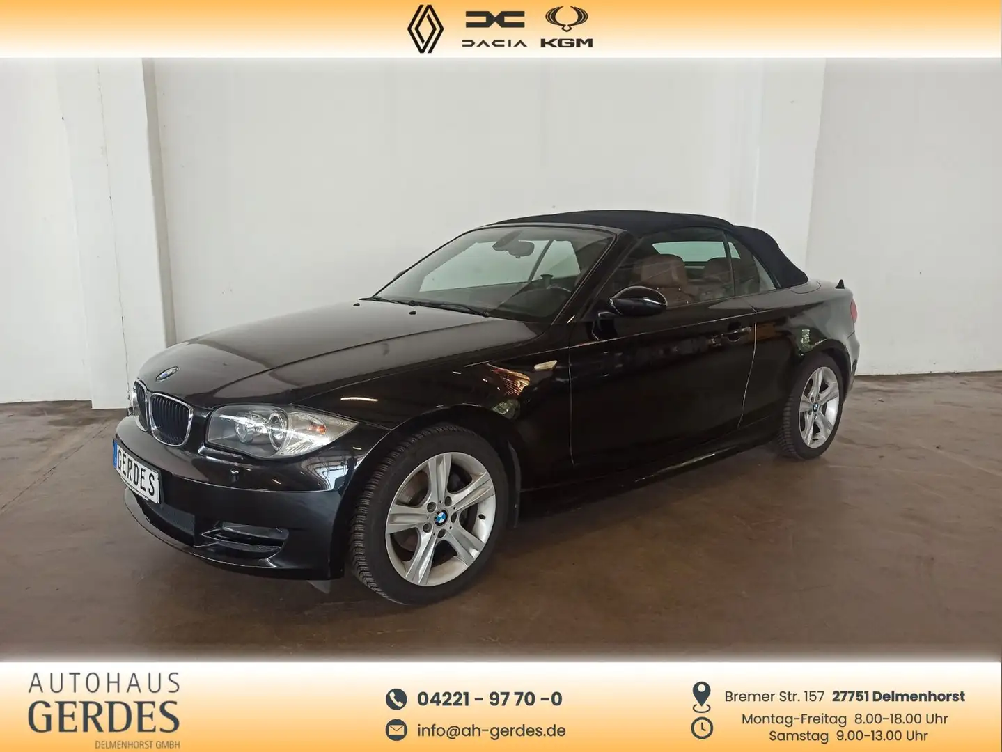 BMW 120 Baureihe 1 Cabrio 120i Schwarz - 1