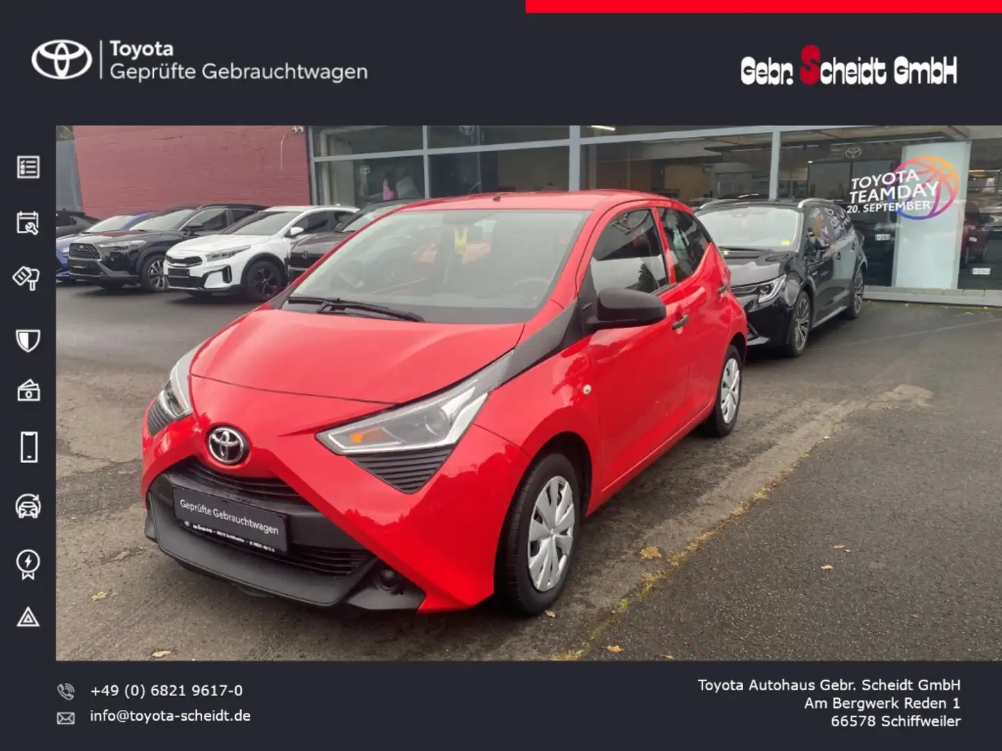 Toyota Aygo X 1.0 EU6d Klimaanlage Bluetooth Radio ABS Airbag Rot - 1