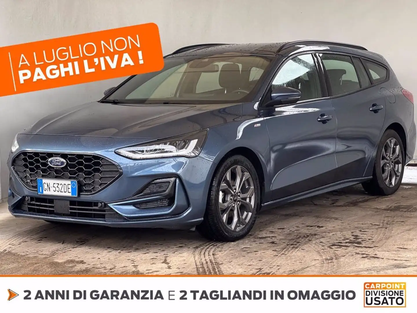 Ford Focus sw 1.0 ecoboost h st-line design 125cv powershift Blu/Azzurro - 1