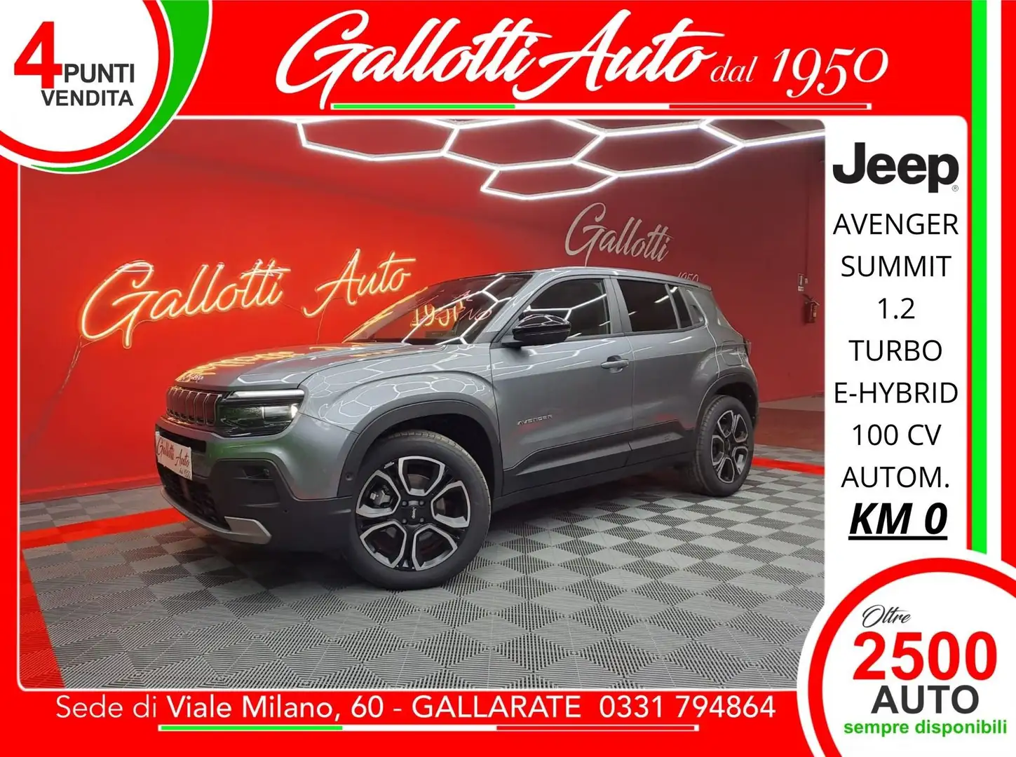 Jeep Avenger 1.2 Turbo E-HYBRID Summit Grigio - 1