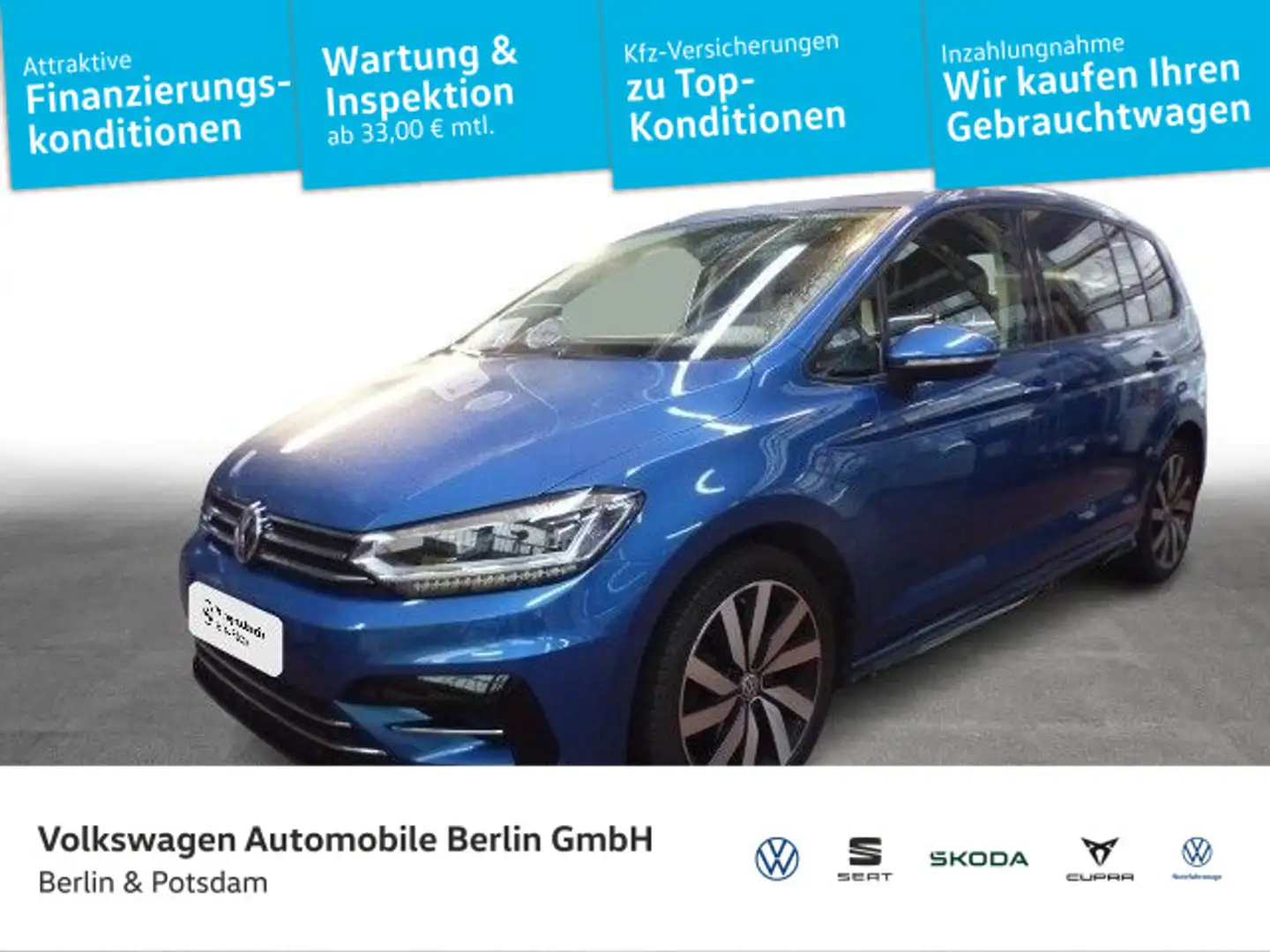 Volkswagen Touran 1.5TSI Join R-Line P-DACH NAV LED 7-Sitze Blau - 1