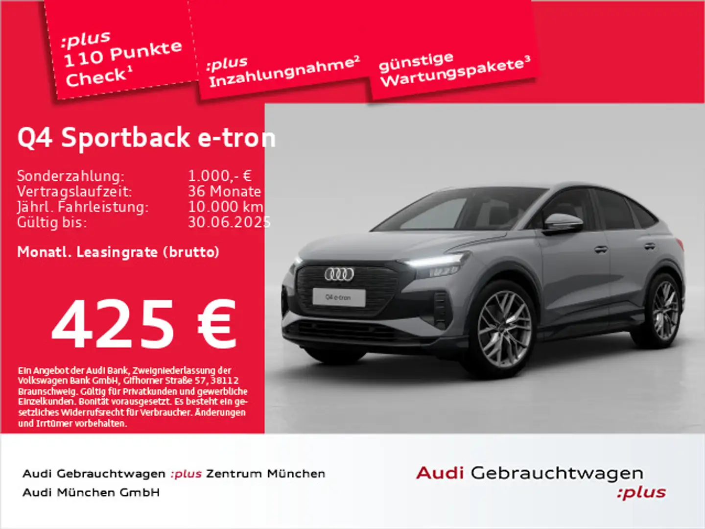 Audi Q4 e-tron 45 advanced Virtual+/Wärmep. Grau - 1