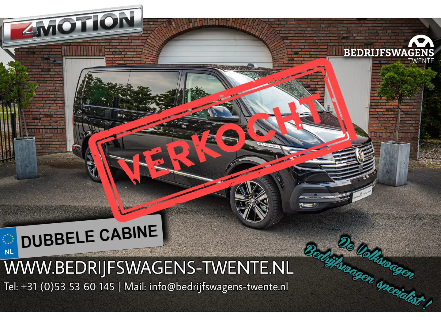 Volkswagen T6.1 Caravelle Caravelle 204pk Highline DUB/CAB 4-MOTION DSG VOOR Zwart - 1
