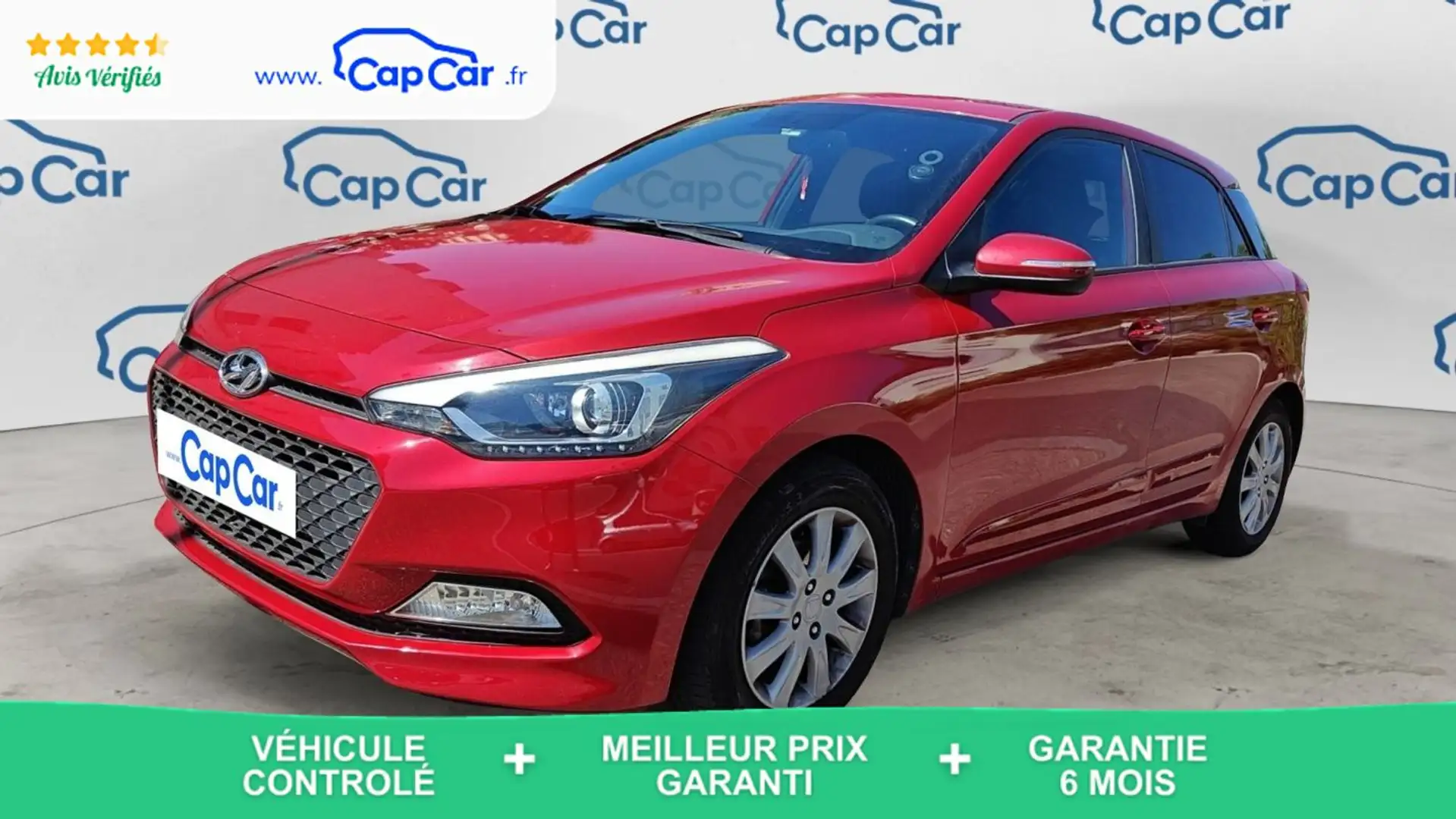 Hyundai i20 II 1.2 84 Euro 2016 Rouge - 1