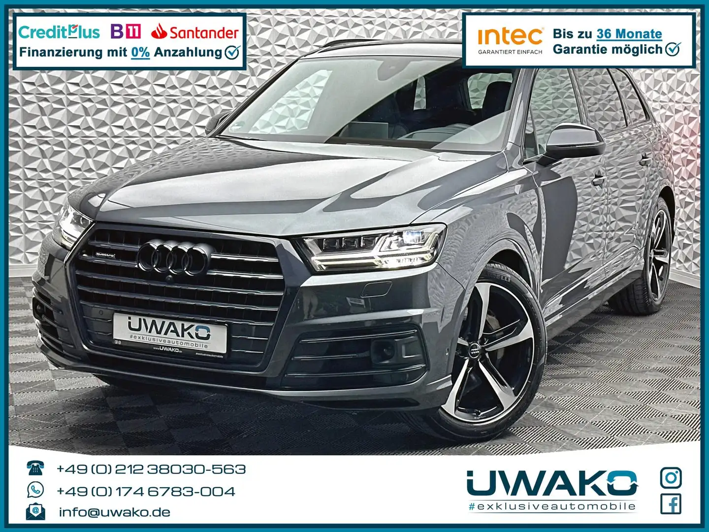Audi Q7 50 TDI QUA/S-LINE/7-SITZ/STHZ/MATRIX/AHK/PANO Grau - 1