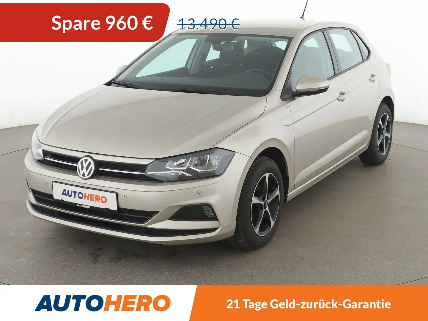 Volkswagen Polo 1.0 Comfortline*NAVI*TEMPO*PDC*SHZ* Бежевый  - 1