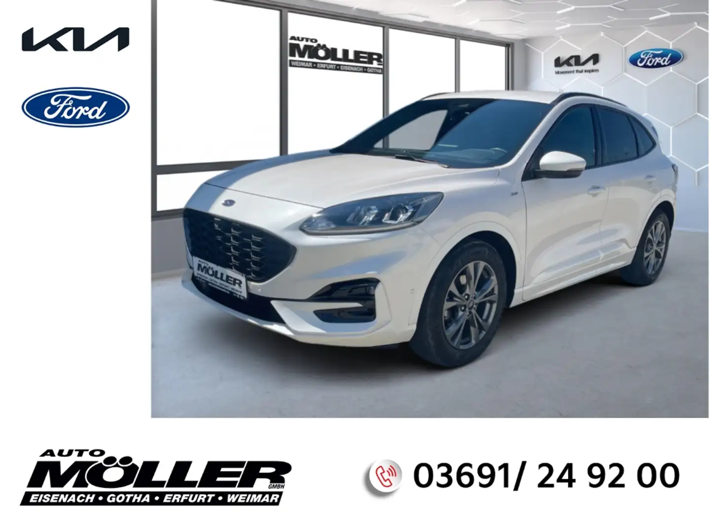 Ford Kuga 1.5 ST-Line Klimaautom SHZ Navi Rückfahrkam. ACC Wit - 1