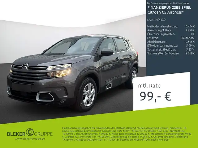 Citroen C5 Aircross Live+ HDI130