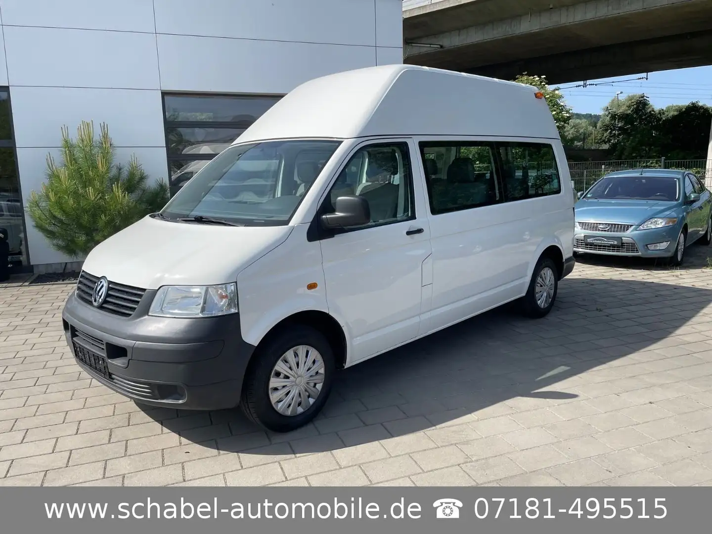 Volkswagen T5 Transporter T5 1.9TDI Kasten Hochdach 9-Sitze Klima TÜV NEU Blanco - 1