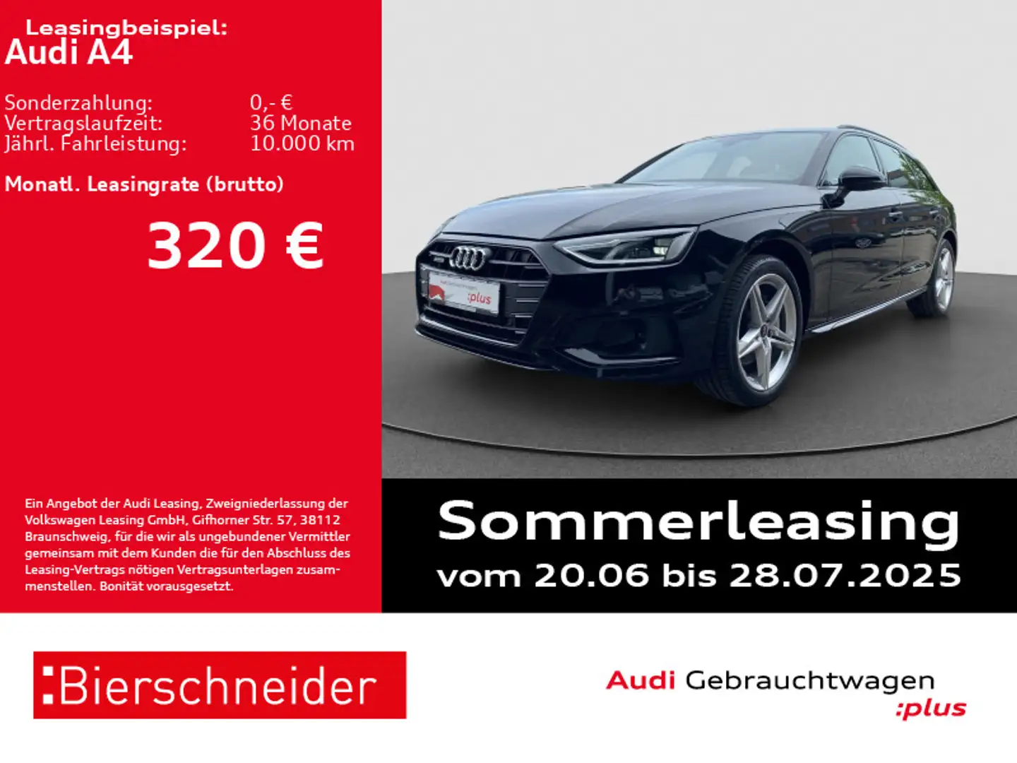 Audi A4 Av 40 TDI qu advanced Black 18 LEDER ACC CAM Schwarz - 1