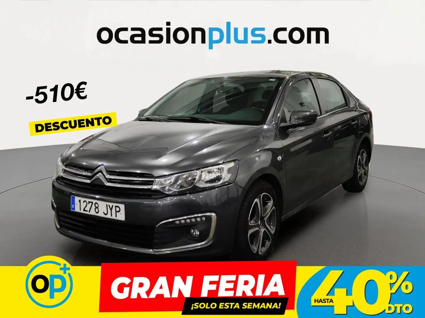 Citroen C-Elysée 1.6BlueHDi Shine 100 Gris - 1