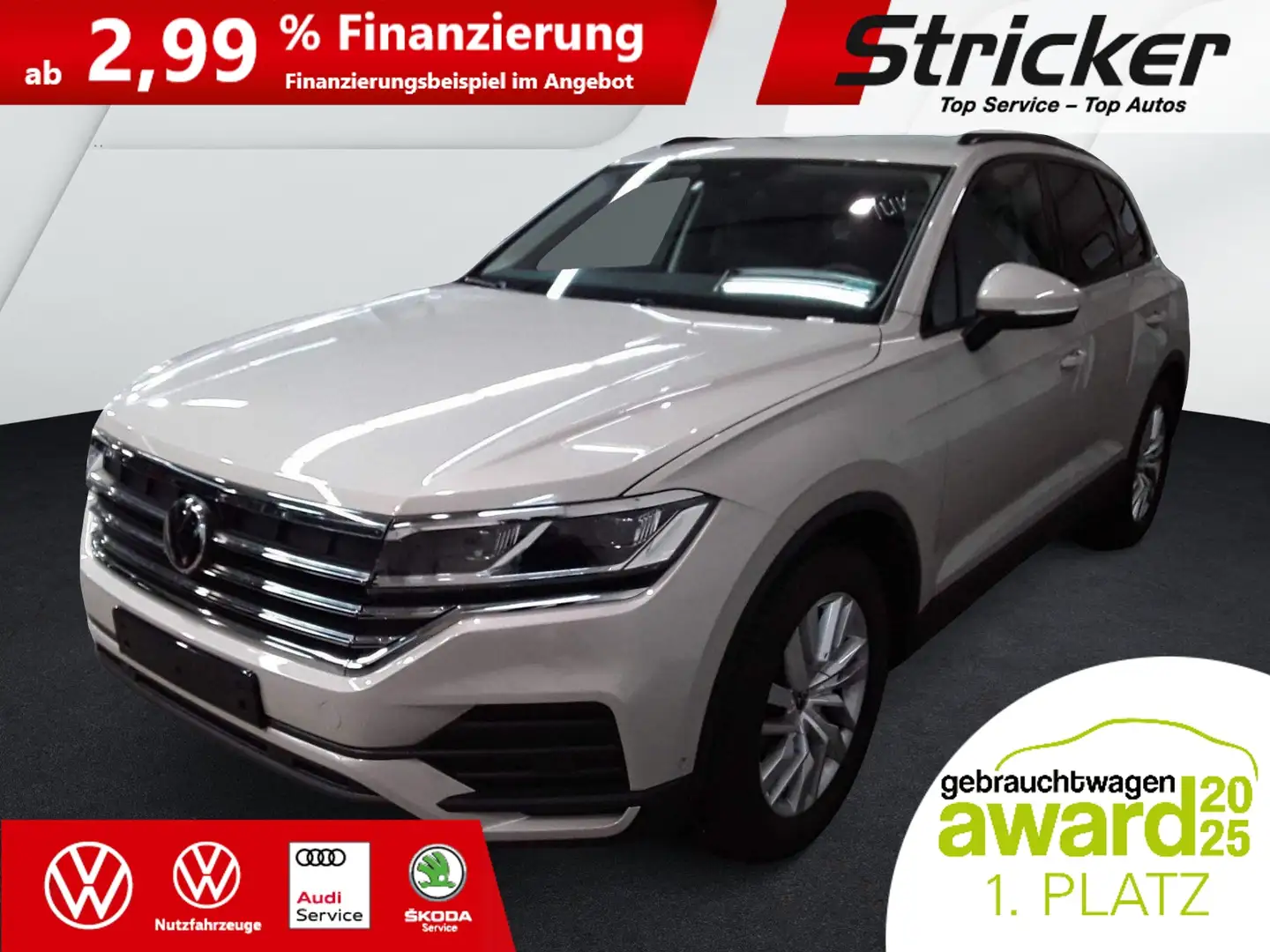 Volkswagen Touareg 3.0TDI 470,-ohne Anzahlung AHK Luft App-Connect Beige - 2